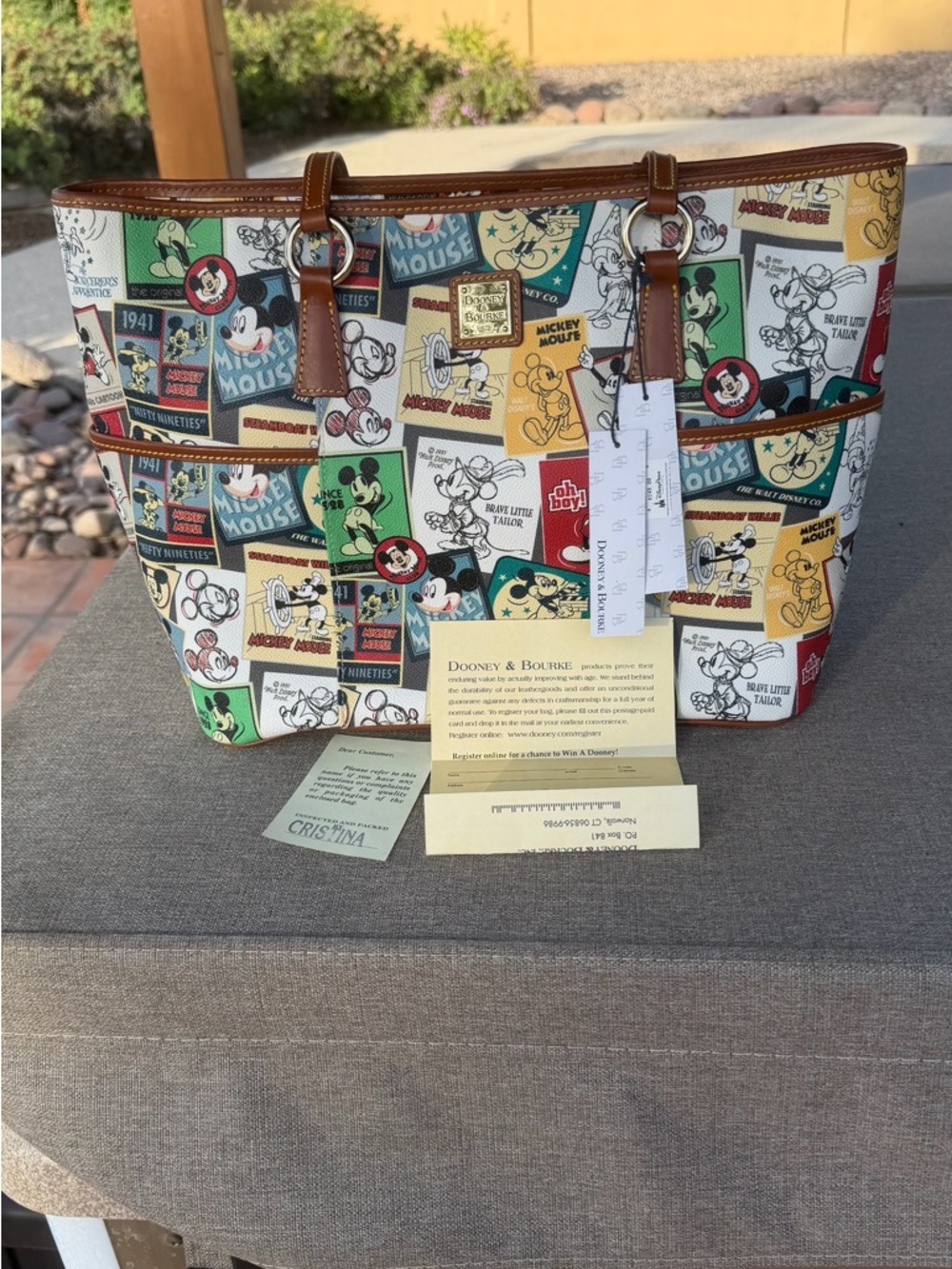 Dooney & Bourke Multi-Color Mickey Mouse Patchwork Tote